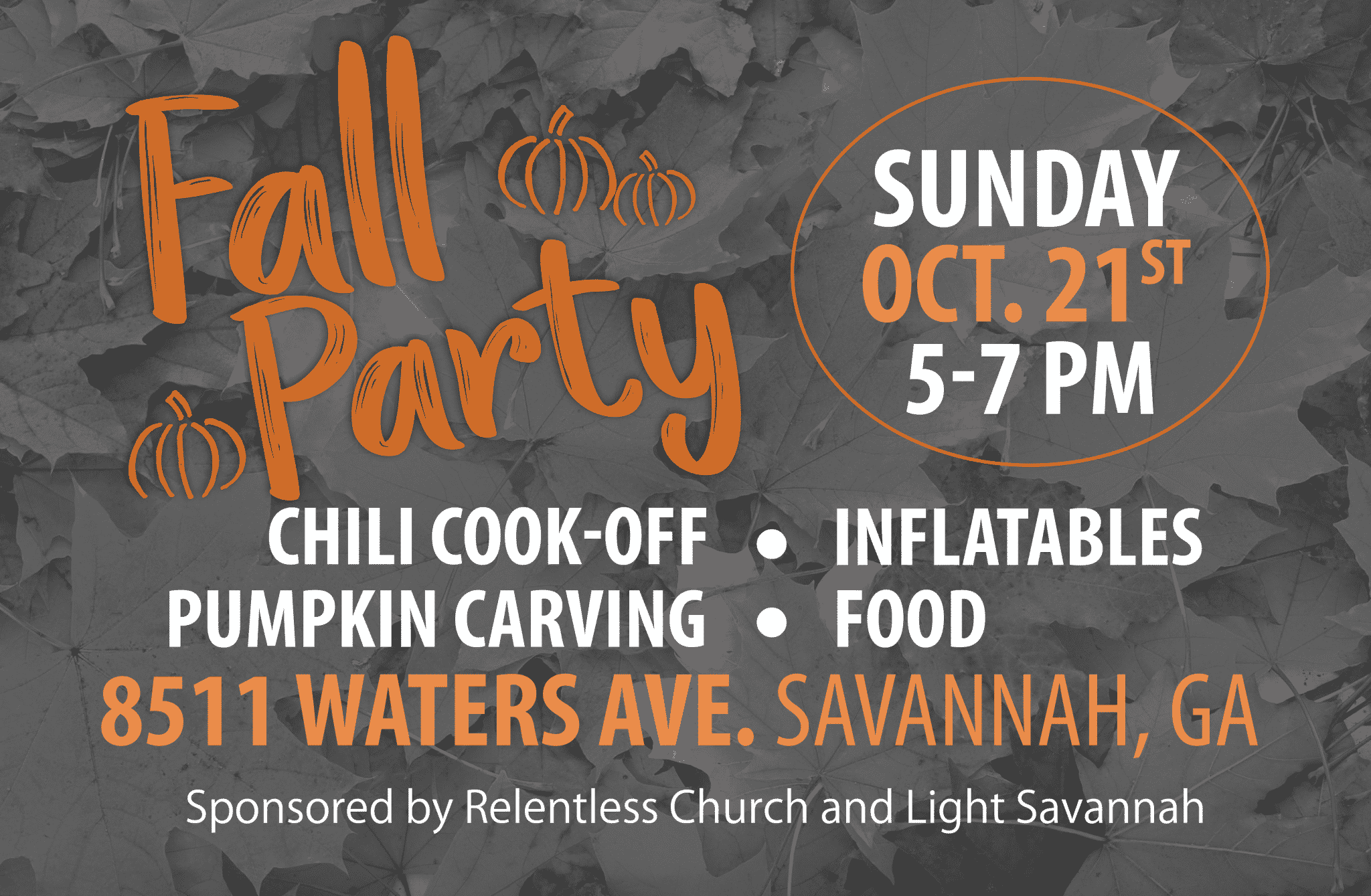 Fall Party Screen Graphic